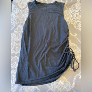 Lululemon tank. Black with side adjustable cinch detail